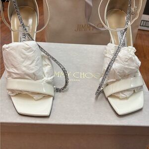 Jimmy Choo White Strappy Heels